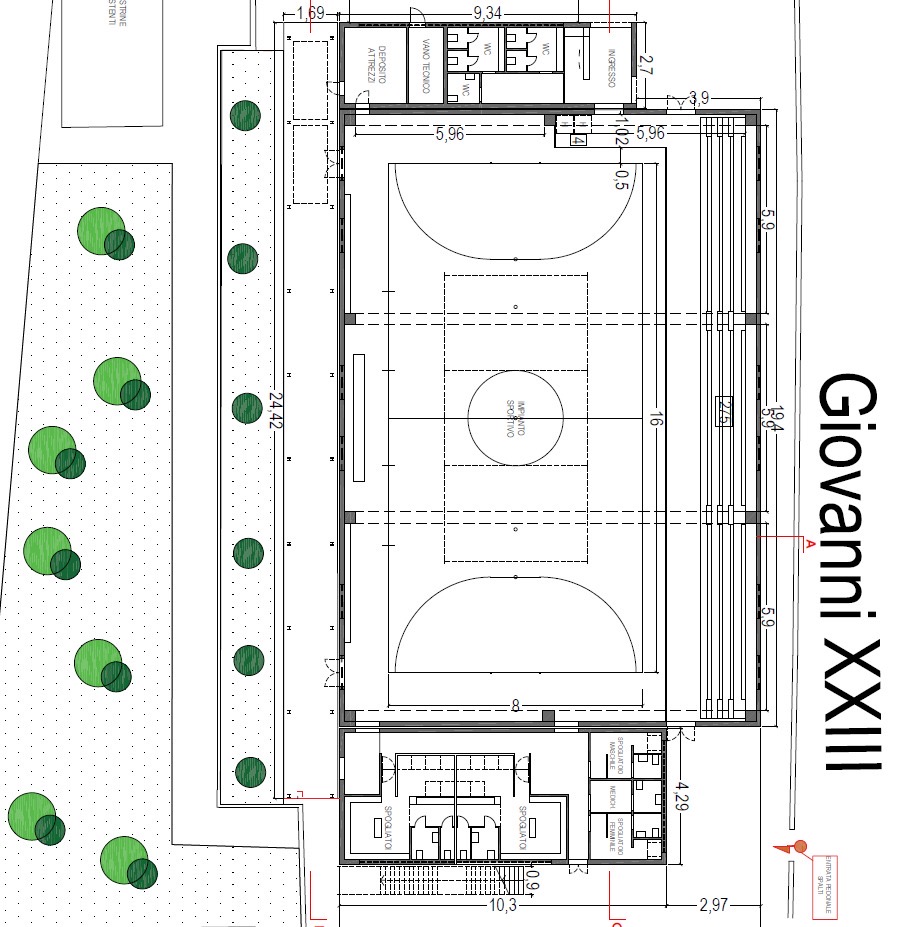 SPERONE: Approvato il progetto dell’ impianto sportivo indoorIn Via Giovanni XXIII° zona OLMO. Soddisfazione del Sindaco ALAIA.