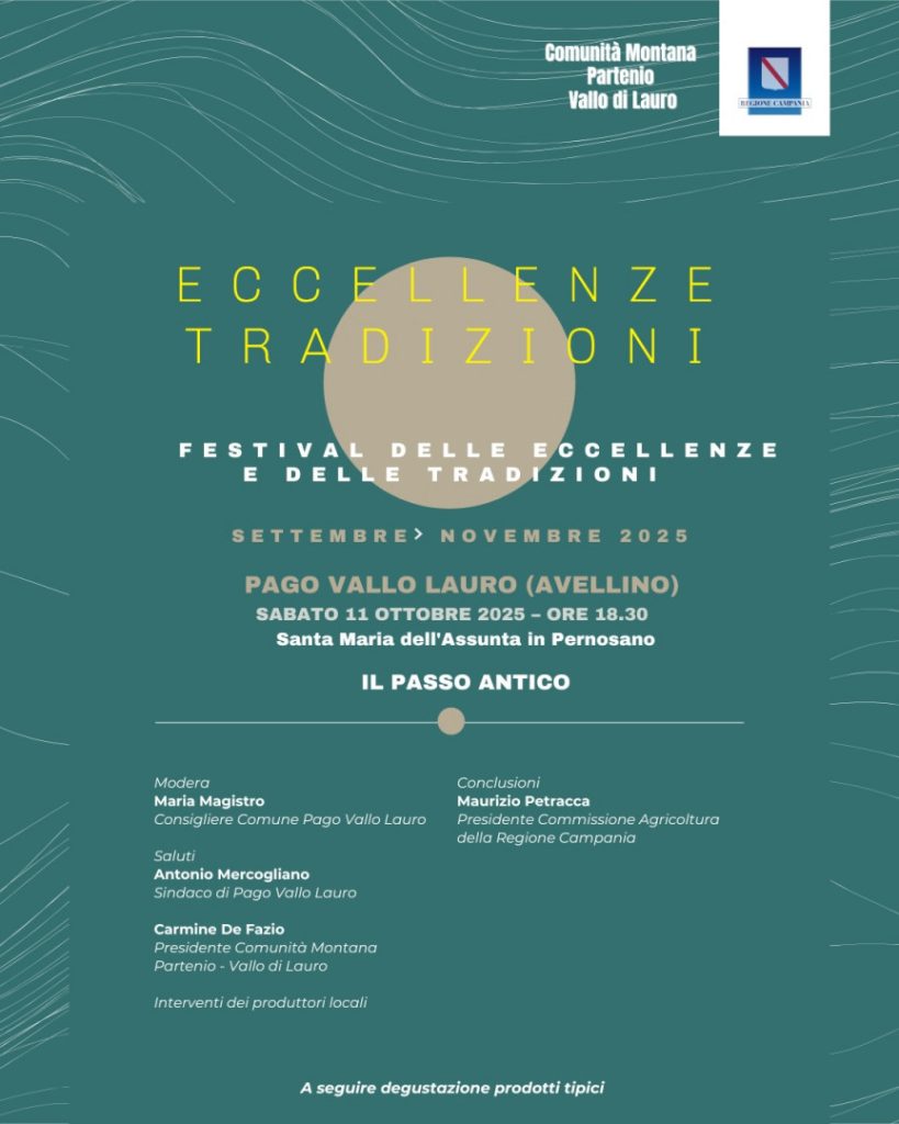PAGO VALLO LAURO – “Eccellenze e Tradizioni” fa tappa a Pago Vallo Lauro. 