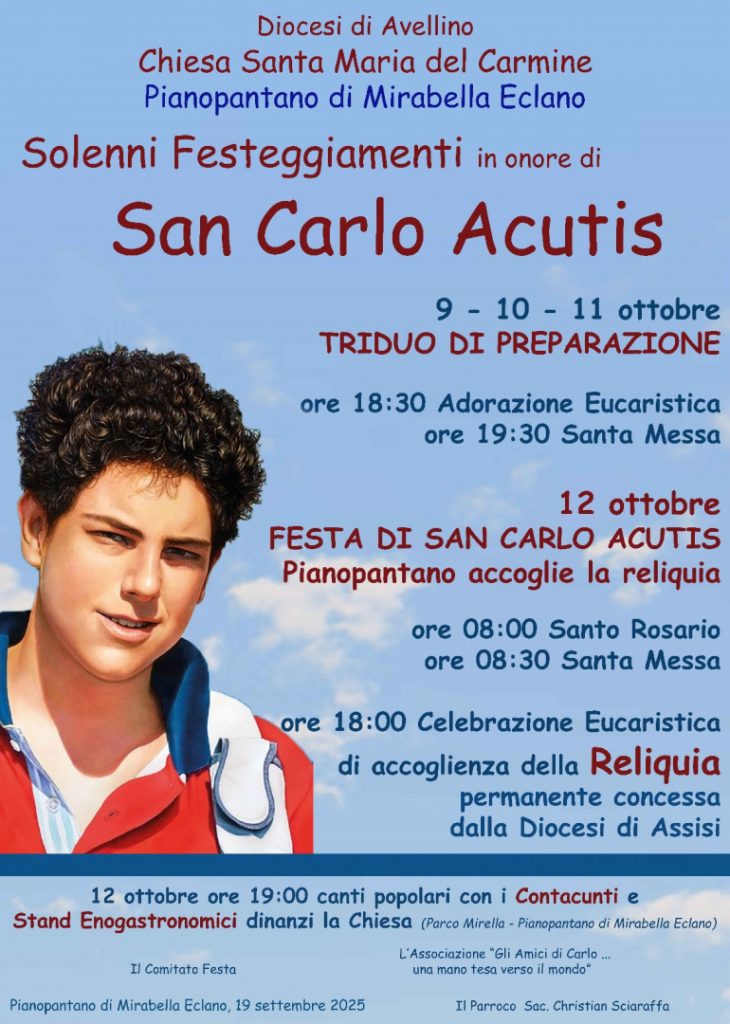 Mirabella Eclano celebra San Carlo Acutis: fede, comunità e giovani protagonisti