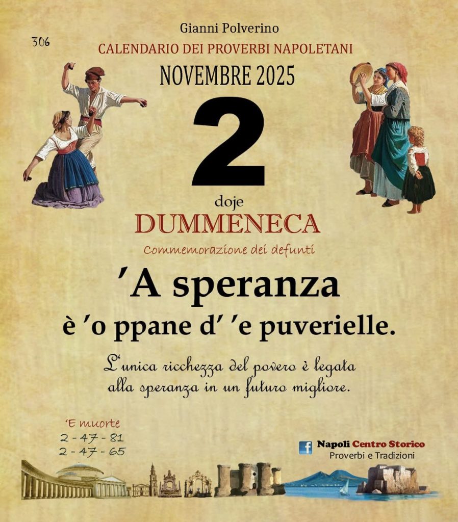O PRUVERBIO D O JUORNO. Domenica 2 novembre 2025