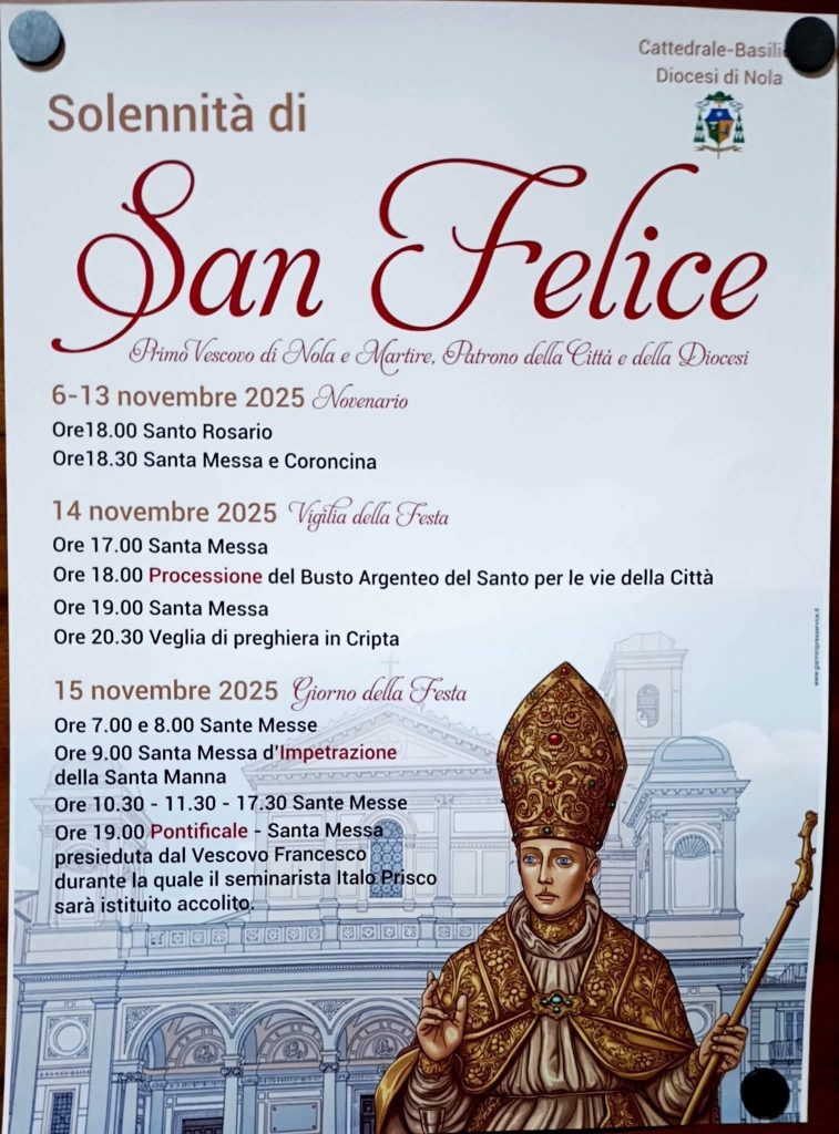Solennità di San Felice 2025: fede, tradizione e comunità a Nola