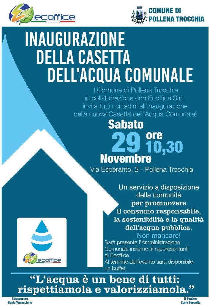 POLLENA TROCCHIA. Casetta dellAcqua, sabato mattina linaugurazione Appuntamento presso il Comune alle ore 10:30