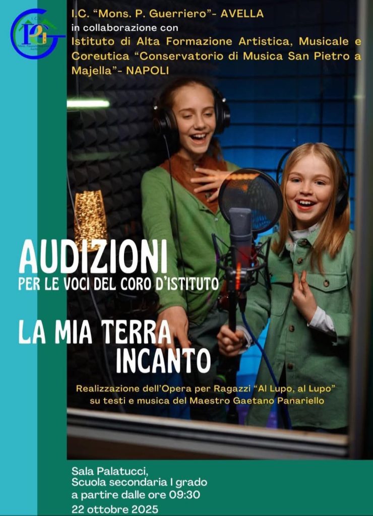 Sedici voci per sognare: all’I.C.S. Mons.P.Guerriero di Avella nasce il Coro d’Istituto per l’opera “Al lupo al lupo”