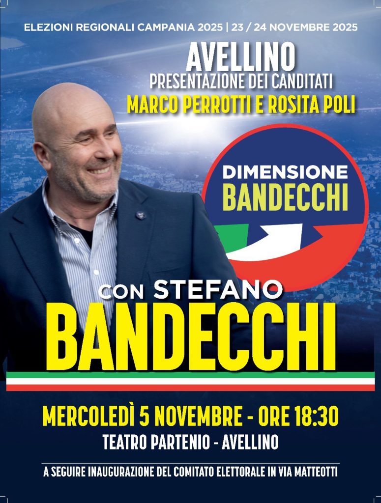 Avellino, Stefano Bandecchi al Cinema Partenio per la presentazione dei candidati di “Dimensione Bandecchi”