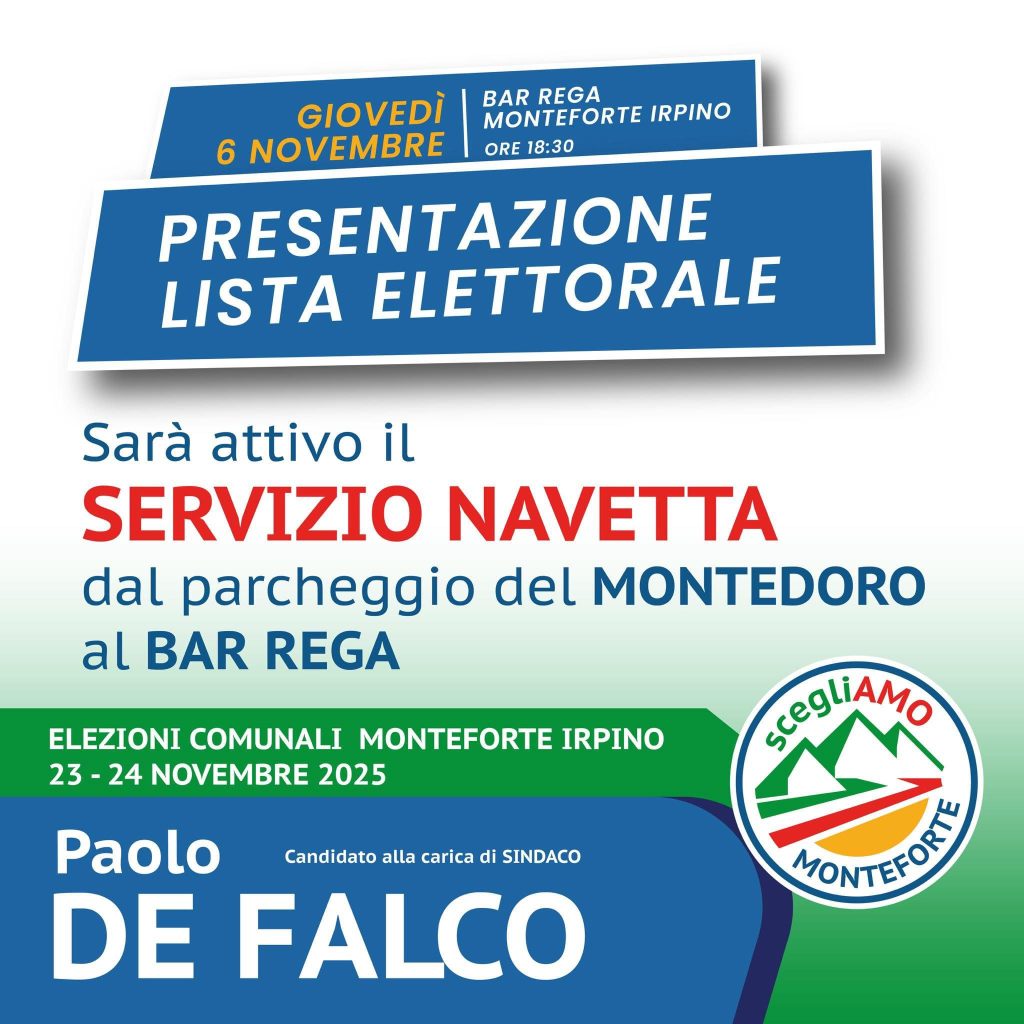 Monteforte Irpino, presentazione della lista “Scegliamo Monteforte” e del candidato sindaco Paolo De Falco