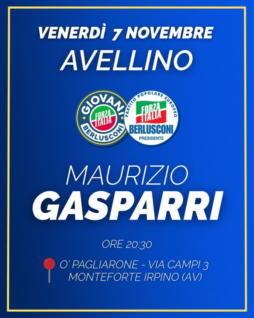 Maurizio Gasparri ad Avellino: incontro a Monteforte Irpino