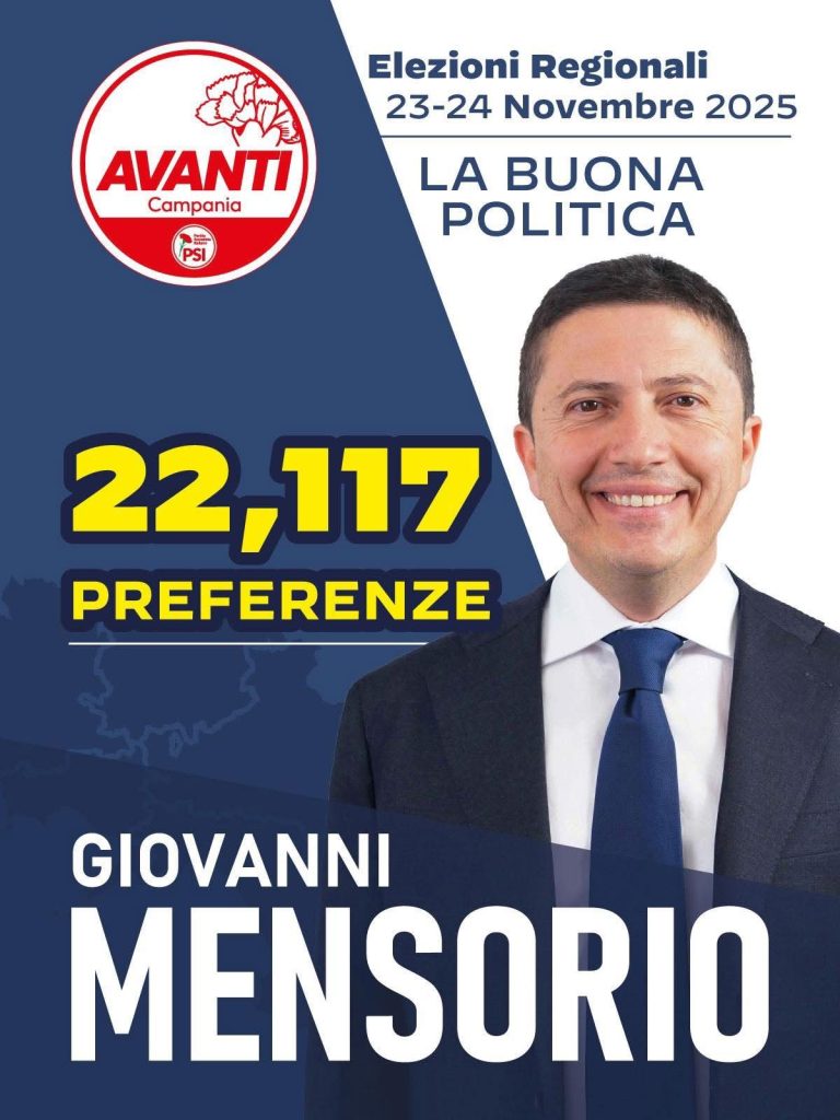 Regionali, Giovanni Mensorio ringrazia i suoi elettori: “22.117 preferenze, un risultato che appartiene a tutti”