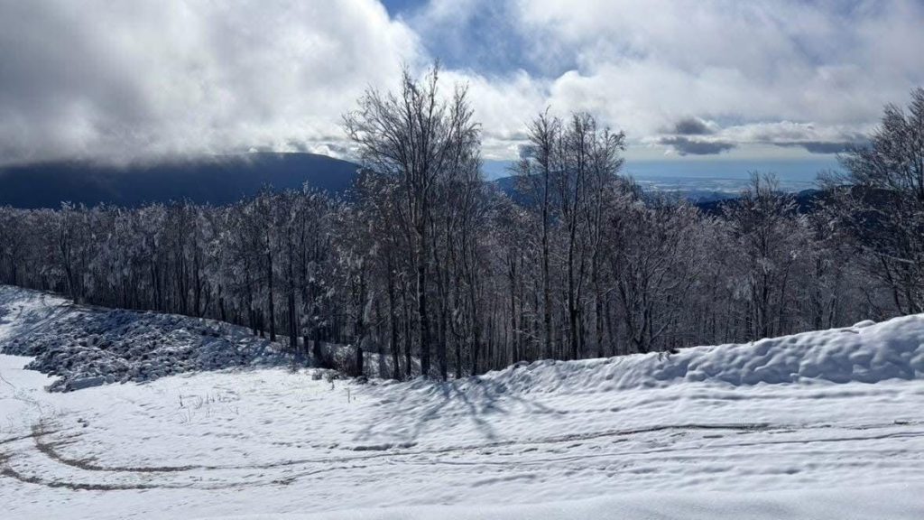 Laceno, nuova imbiancata oltre i 1500 metri: giornata di sole e panorami spettacolari