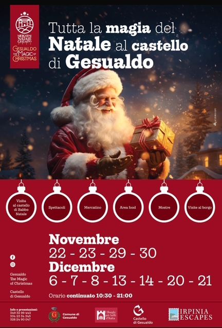 GESUALDO (AV)   The Magic OF Christmas  si accende di magia natalizia: i Mercatini diventano un motore di economia e cultura