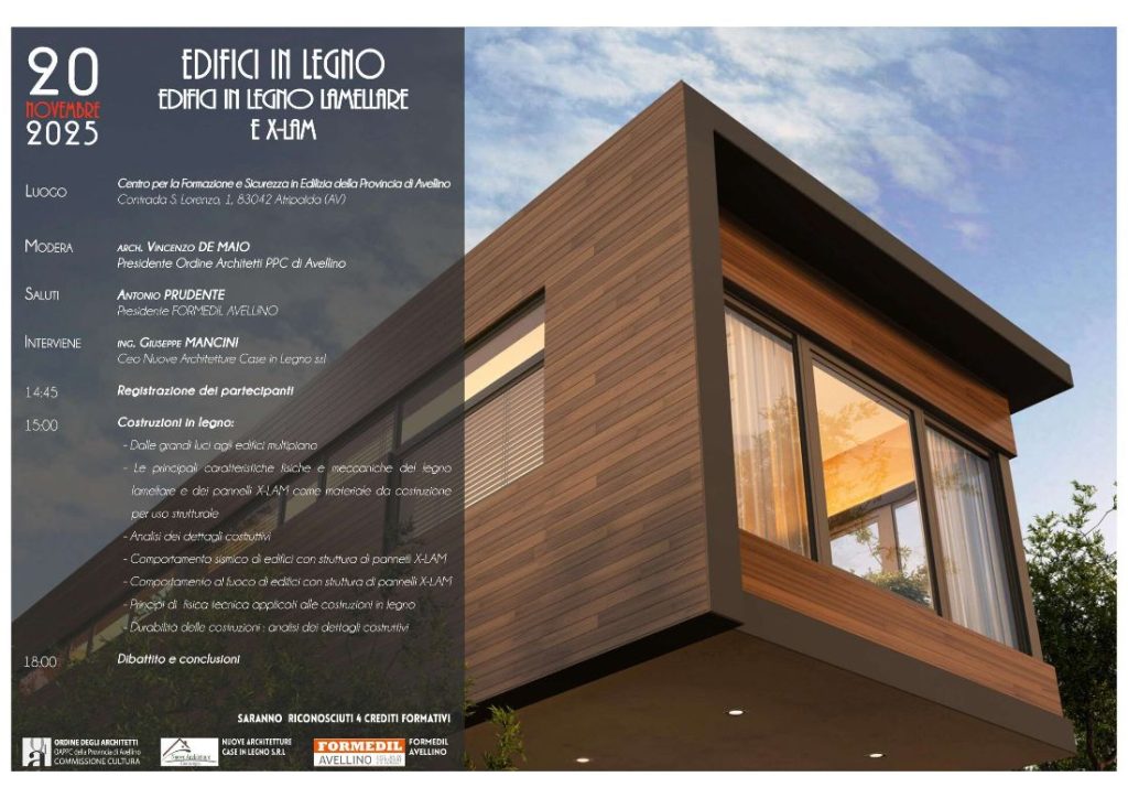 Edifici in legno, ne discutono gli architetti irpini