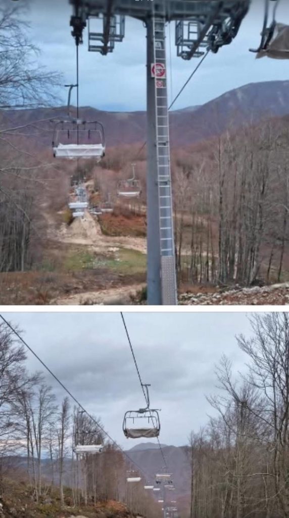 Laceno, installate le seggiole delle nuove seggiovie: la stazione sciistica si prepara al collaudo