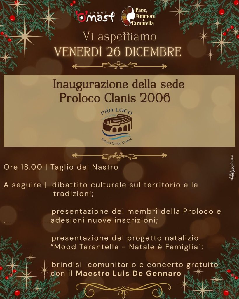Avella, tutto pronto per l’inaugurazione della nuova sede della Pro Loco Clanio 2006