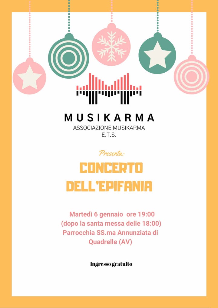 Quadrelle, il Concerto dell’Epifania degli allievi dell’Accademia Musikarma Quadrelle, il Concerto dell’Epifania degli allievi dell’Accademia Musikarma