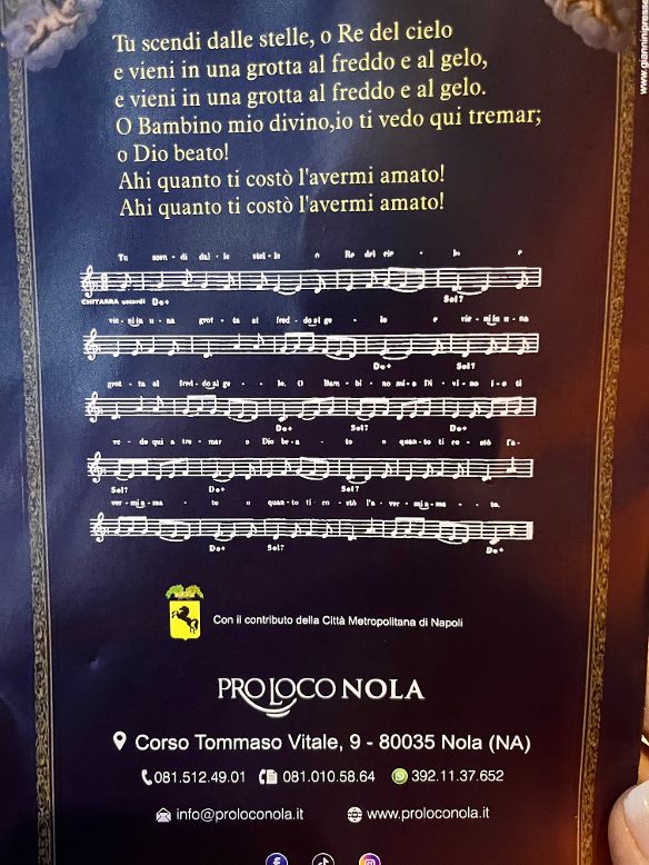 NOLA. Il Sogno di Sant’Alfonso. Tu scendi dalle stelle… il Canto della Natività di Gesù. Rievocazione socio culturale e storico religiosa di pregevole caratura espressiva. Protagoniste della corale performance, le compagnie teatrali che operano nell’area nolana. NOLA. Il Sogno di Sant’Alfonso. Tu scendi dalle stelle… il Canto della Natività di Gesù. Rievocazione socio culturale e storico religiosa di pregevole caratura espressiva. Protagoniste della corale performance, le compagnie teatrali che operano nell’area nolana.
