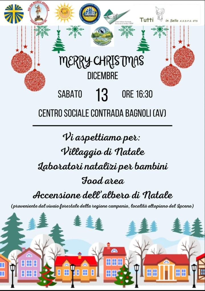 Contrada Bagnoli accende il Natale: villaggio natalizio, laboratori per bambini e l’albero donato dal vivaio regionale