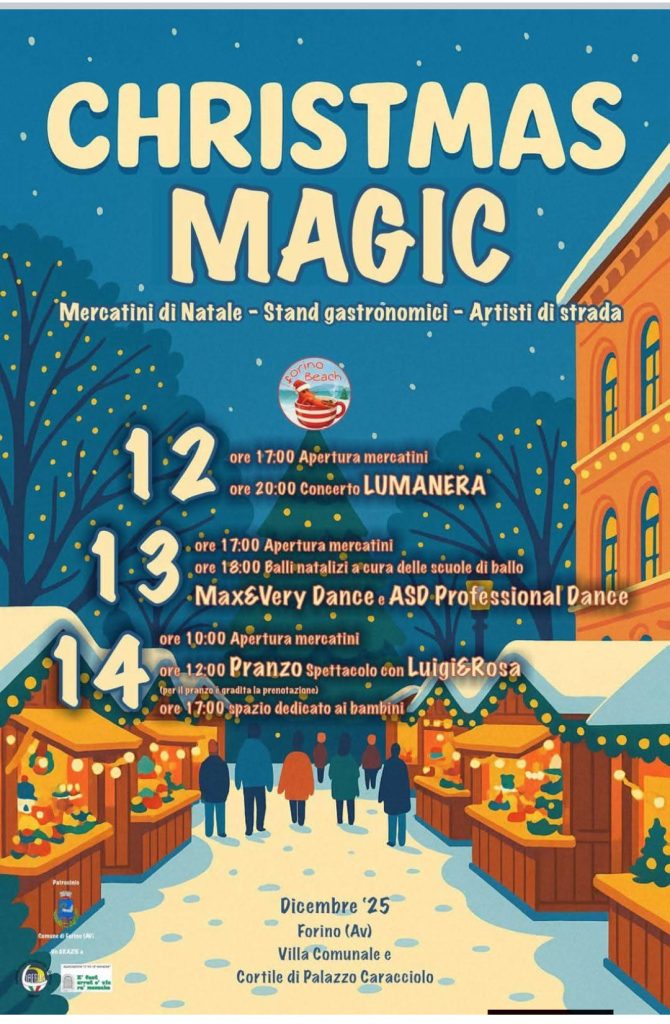 Forino (Av): Entra nel vivo il Natale Forinese grazie ai Magnifici Mercatini Natalizi. Lappuntamento dal 12 al 14 Dicembre Forino (Av): Entra nel vivo il Natale Forinese grazie ai Magnifici Mercatini Natalizi. Lappuntamento dal 12 al 14 Dicembre