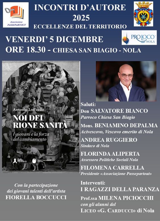 NOLA. Chiesa di San Biagio. Beni culturali e rigenerazione sociale: il Rione Sanità Ragazze e ragazzi del Carducci incontrano don Antonio Loffredo NOLA. Chiesa di San Biagio. Beni culturali e rigenerazione sociale: il Rione Sanità Ragazze e ragazzi del Carducci incontrano don Antonio Loffredo