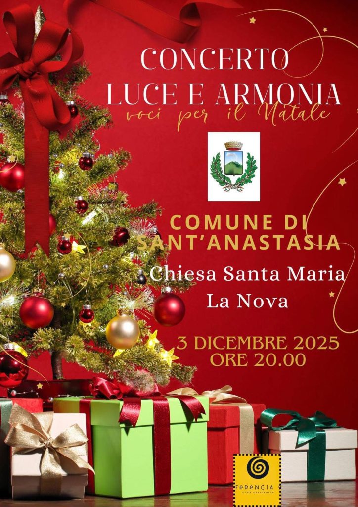 Sant’Anastasia, festa patronale: domani il concerto “Luci e Armonia – Voci per il Natale” nella chiesa di Santa Maria La Nova
