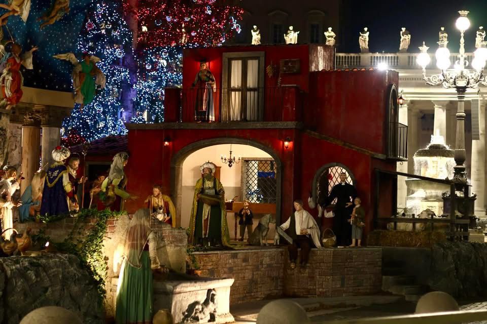 Papa Leone visita il presepe di Piazza San Pietro e saluta i pellegrini