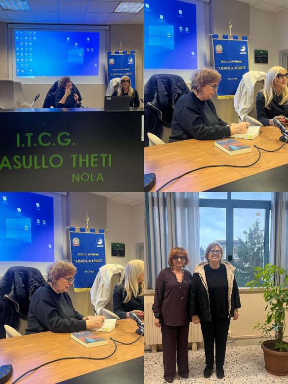 Nola. Incontro con la scrittrice, al Masullo – Theti. Patrizia Rinaldi ha presentato “Mare di pietra”, romanzo di storie difficili, che raccontano le paure del mondo giovanile. La criminalità, negazione della bellezza.