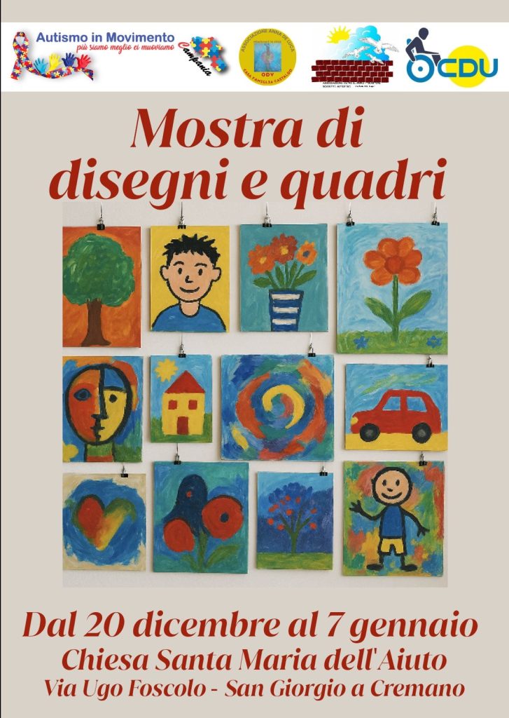 A San Giorgio a Cremano una mostra che parla al cuore: in esposizione i disegni dei ragazzi di “Autismo in Movimento”