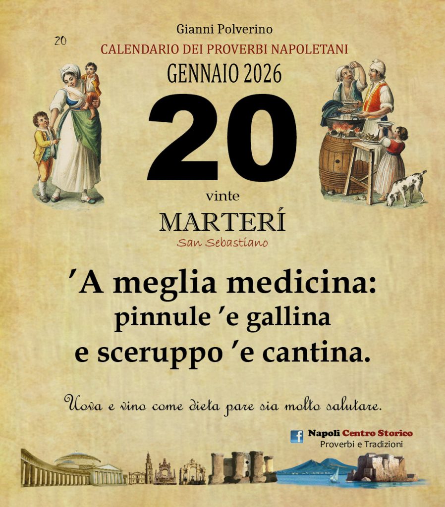 O PRUVERBIO D O JUORNO. Martedì 20 gennaio 2026