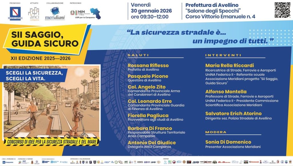 AVELLINO. “Sii Saggio, Guida Sicuro”: studenti a confronto sulla sicurezza stradale in Prefettura