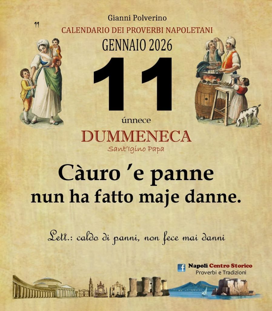 O PRUVERBIO D O JUORNO. Domenica 11 gennaio 2026 O PRUVERBIO D O JUORNO. Domenica 11 gennaio 2026