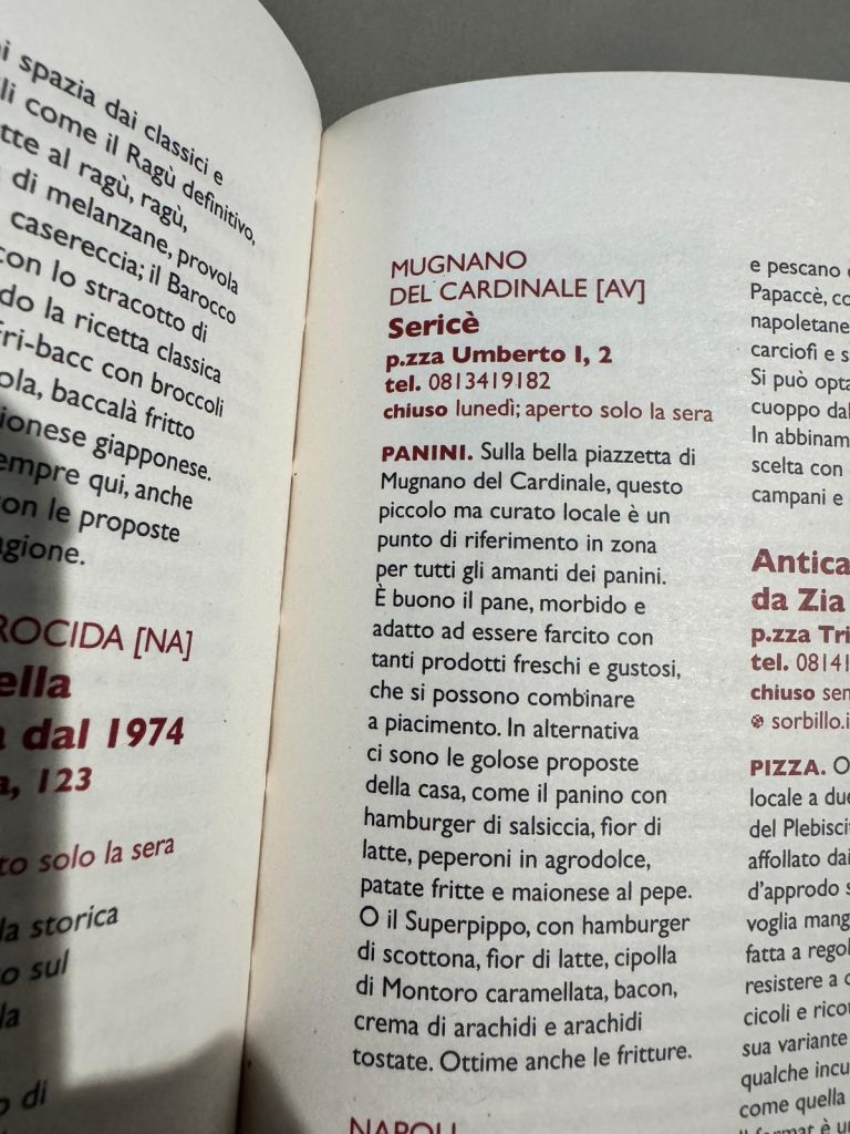 Mugnano del Cardinale, Sericè ancora tra le eccellenze: quarta conferma consecutiva nella guida Street Food del Gambero Rosso