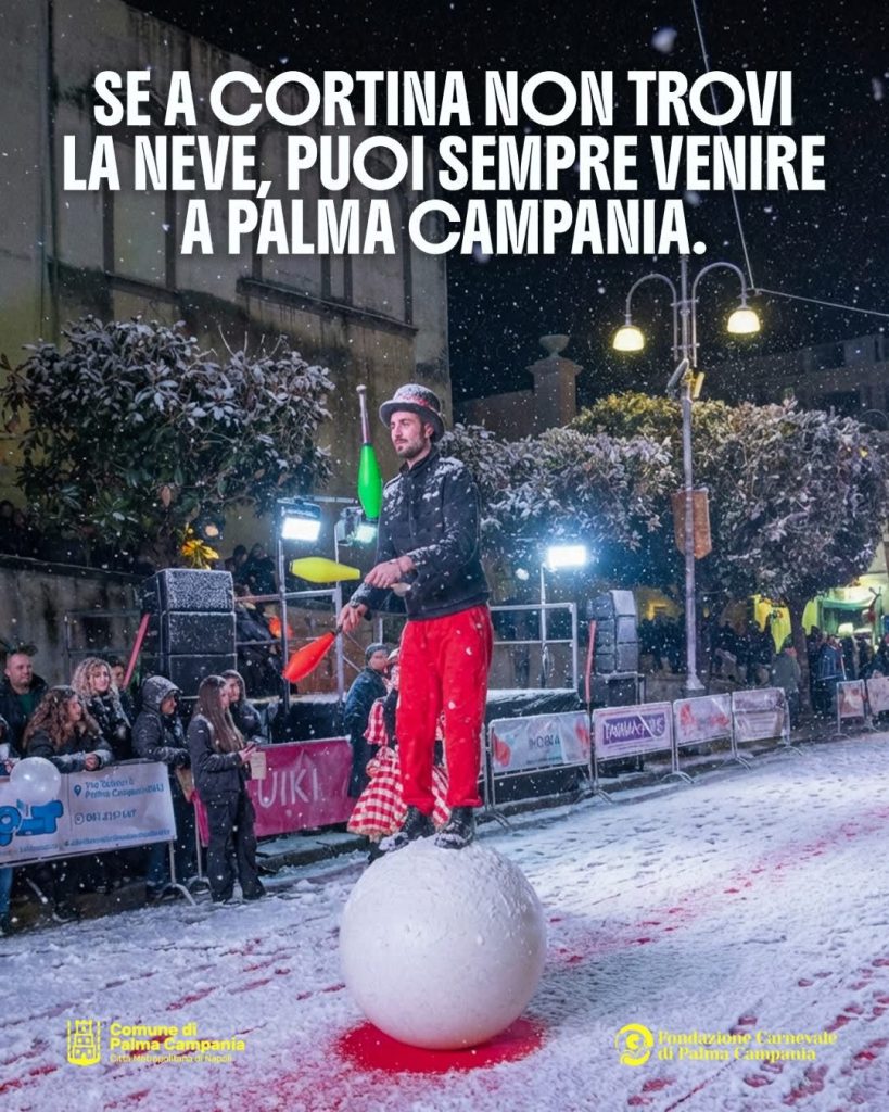 Carnevale di Palma Campania, l’ironia corre più veloce della neve