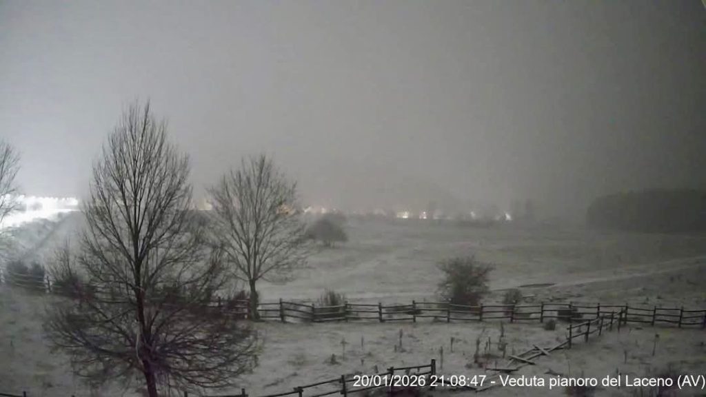 Assalto dell’inverno in Irpinia: nevicate in atto su Partenio e Laceno