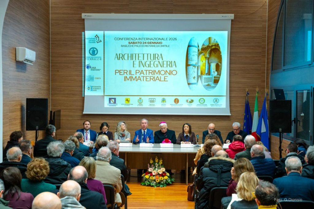 “Architettura e Ingegneria per il Patrimonio Immateriale. A Cimitile la conferenza internazionale di avvio delle Giornate di Studio 2026” “Architettura e Ingegneria per il Patrimonio Immateriale. A Cimitile la conferenza internazionale di avvio delle Giornate di Studio 2026”