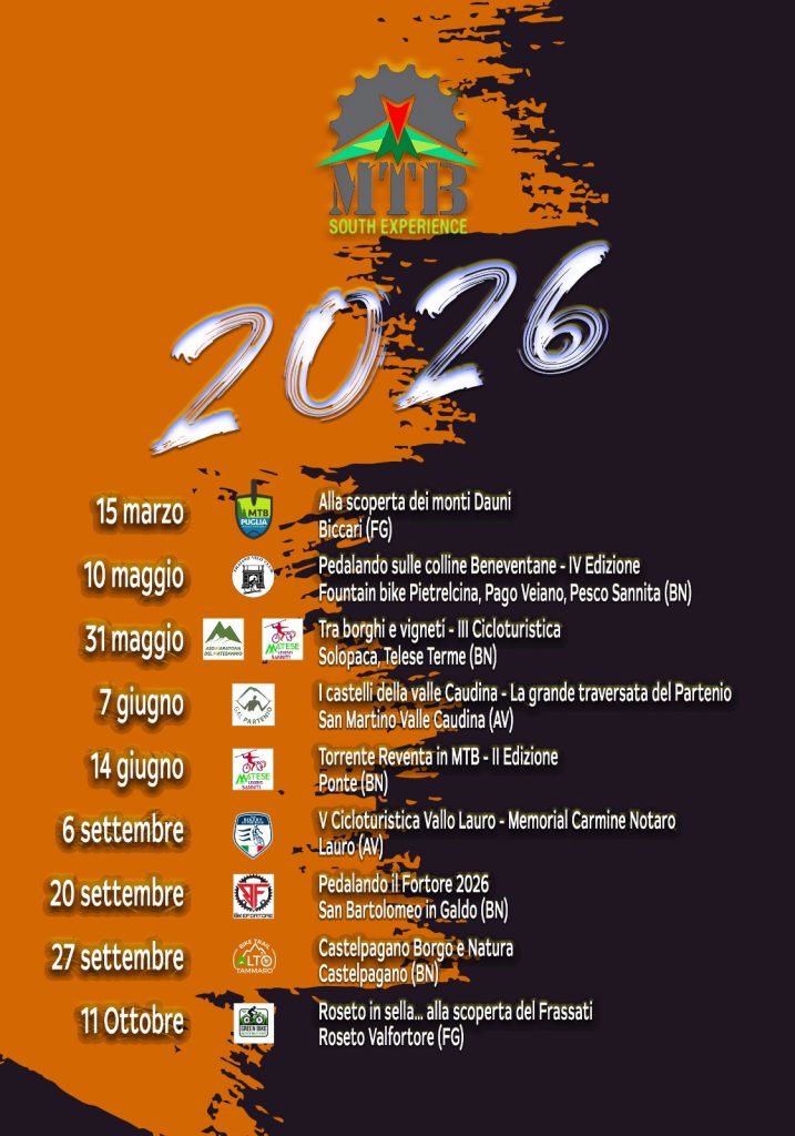 Presentato a Solopaca il calendario 2026 delle cicloturistiche MTB South Experience Presentato a Solopaca il calendario 2026 delle cicloturistiche MTB South Experience