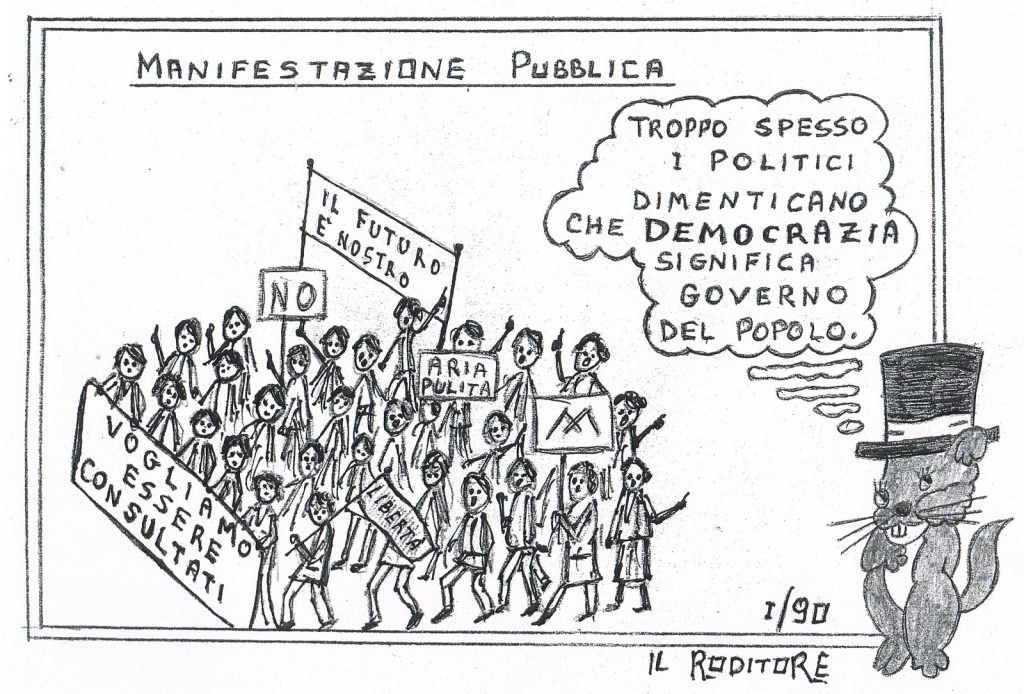 Baiano. All’Incontro, che storie… le vignette del Roditore, con bersagli a largo campo. Carmine Montella  e i beffardi sbuffi dell’irriverente ironia e della satira veritiera…