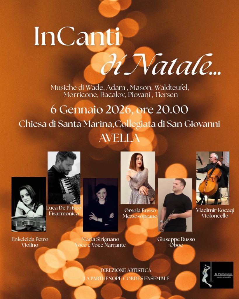 Avella saluta le festività con “InCanti di Natale”: musica, emozione e bellezza nella Chiesa di Santa Marina Avella saluta le festività con “InCanti di Natale”: musica, emozione e bellezza nella Chiesa di Santa Marina