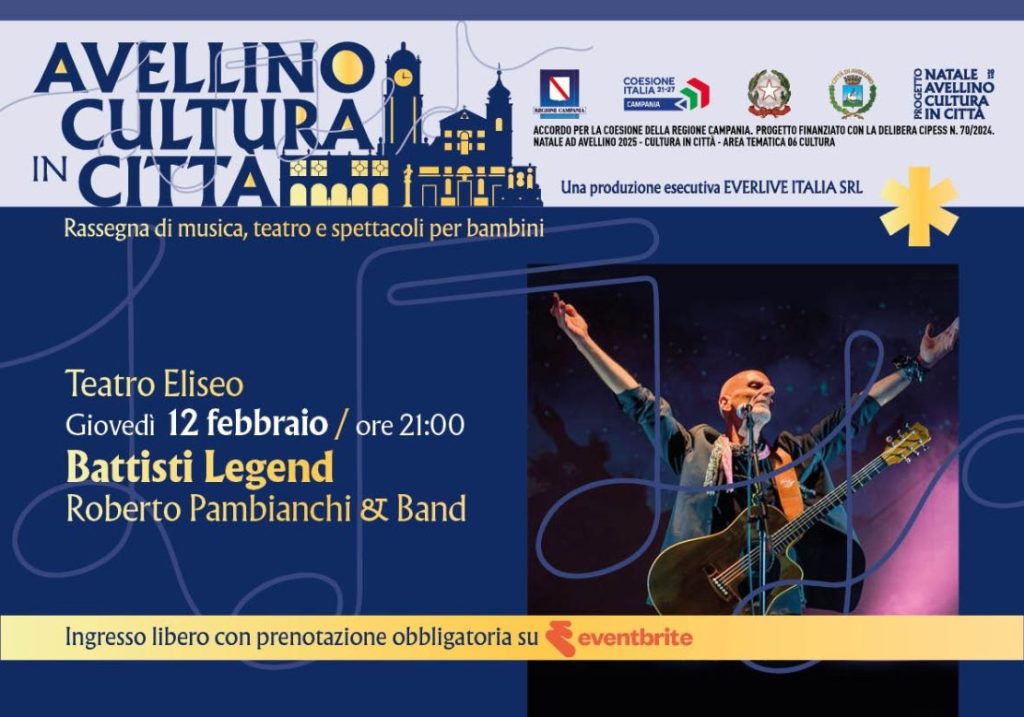 “Avellino Cultura in Città”, gli appuntamenti della settimana dal 12 al 15 febbraio Prenotazione obbligatoria per tutti gli eventi