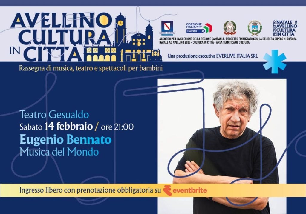 “Avellino Cultura in Città”, gli appuntamenti della settimana dal 12 al 15 febbraio Prenotazione obbligatoria per tutti gli eventi