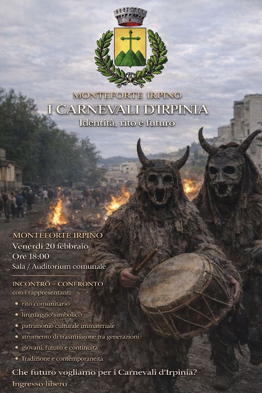 Monteforte lancia il brand dei Carnevali d’Irpinia: identità, tradizione e turismo verso il 2027