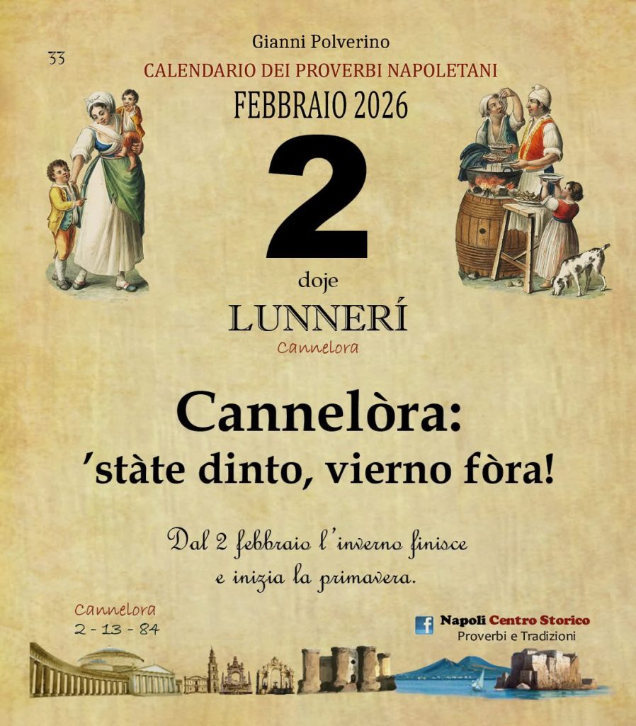 O PRUVERBIO D O JUORNO. Lunedì 2 febbraio 2026