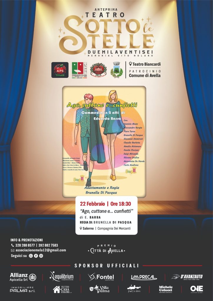 “Teatro Sotto le Stelle”: ad Avella la magia del teatro inaugura con due appuntamenti imperdibili a febbraio