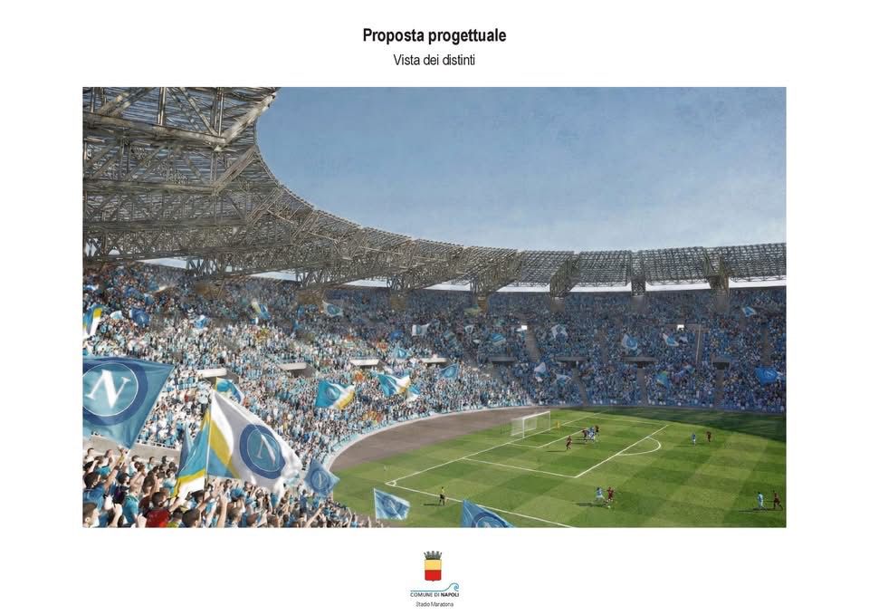 Napoli, lavori allo stadio Maradona senza stop alle partite: avanti il progetto per Euro 2032. (Foto)