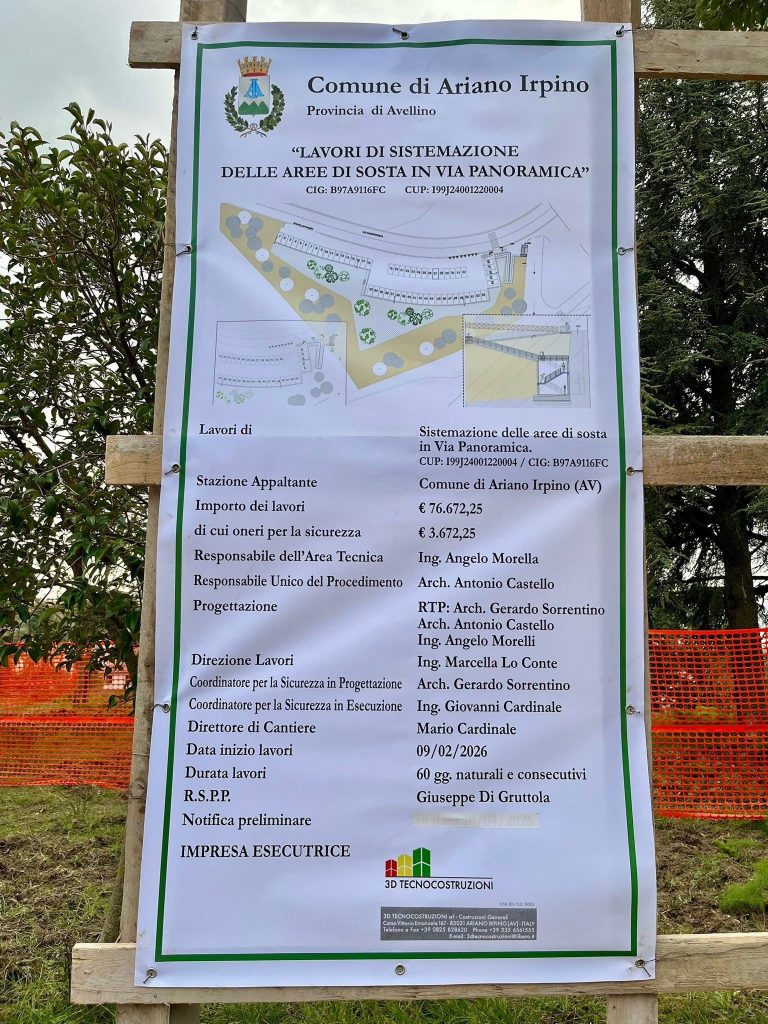 Ariano Irpino, al via i lavori per il nuovo parcheggio a servizio dell’ospedale