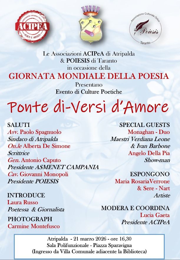 “Ponte di Versi d’Amore” ad Atripalda