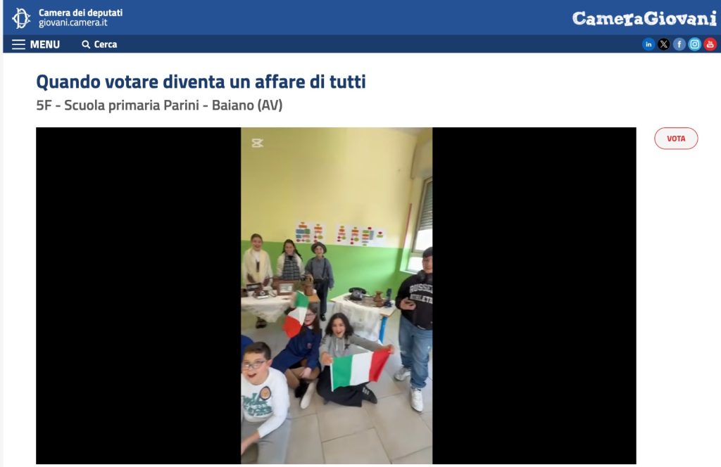 BAIANO SPERONE. Classi quinte finaliste nazionali al concorso “Parlawiki – Costruisci il vocabolario della democrazia”, promosso dalla Camera dei Deputati. BAIANO SPERONE. Classi quinte finaliste nazionali al concorso “Parlawiki – Costruisci il vocabolario della democrazia”, promosso dalla Camera dei Deputati.