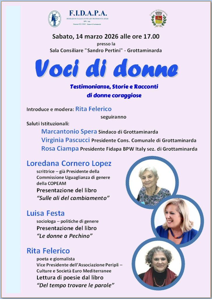 A Grottaminarda Voci di donne testimonianze, storie e racconti su emigrazione e disparità di genere