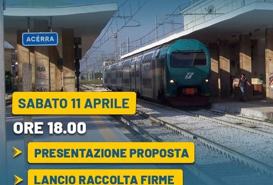 Locandina riqualificazione stazione Acerra