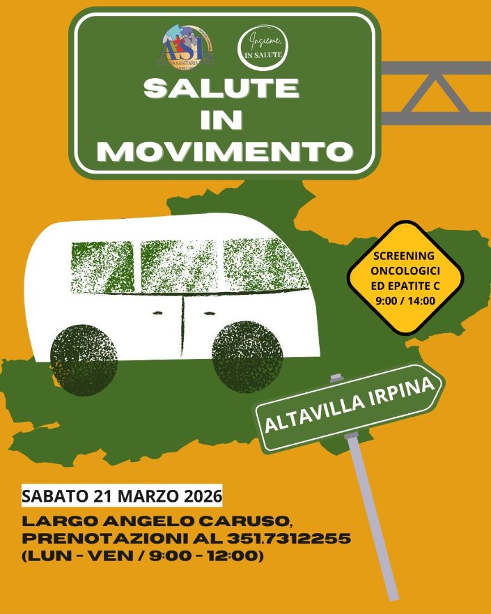 Salute in Movimento. I camper dell’ASL fanno tappa ad Altavilla Irpina Salute in Movimento. I camper dell’ASL fanno tappa ad Altavilla Irpina