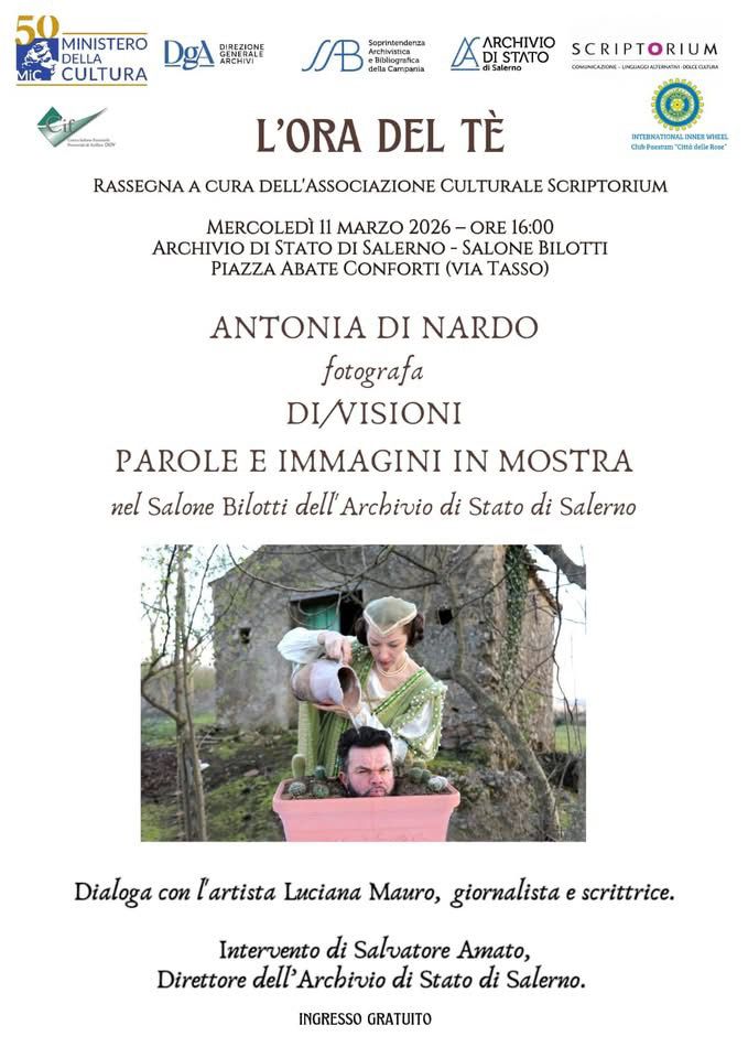 Salerno, “L’Ora del Tè”: fotografia, parole e visioni nell’incontro con Antonia Di Nardo Salerno, “L’Ora del Tè”: fotografia, parole e visioni nell’incontro con Antonia Di Nardo