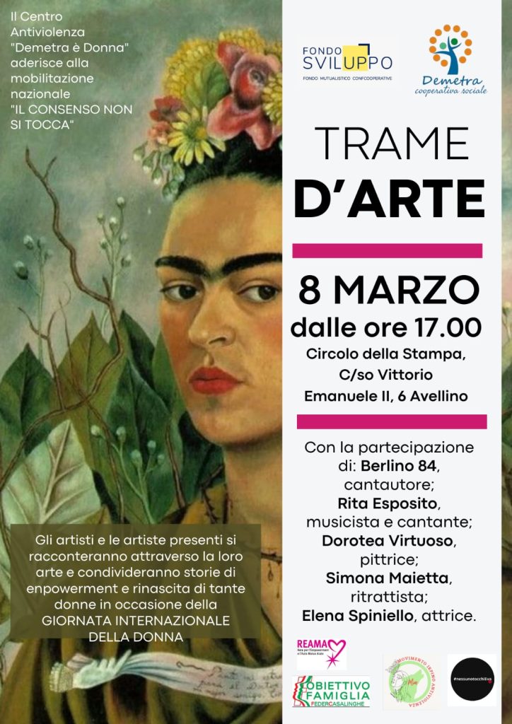 Avellino, “Trame d’Arte”: al Circolo della Stampa l’8 marzo un evento dedicato alle storie di donne attraverso l’arte