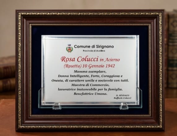 NON E PIU. Sirignano. Ricordo Sig.ra Rosetta Colucci in Acierno   Anniversario di morte